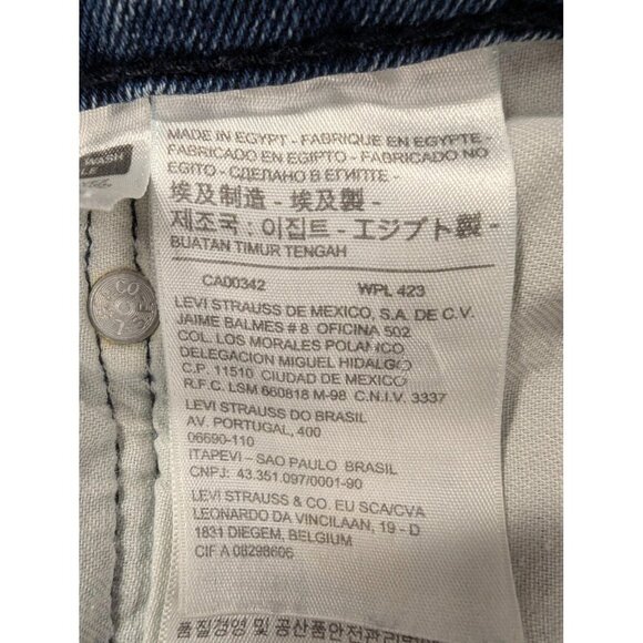 Levi's 550 Jeans Mens 42x34 Blue Relaxed Fit Tapered Distressed Ripped Holes Y2K - Picture 13 of 16